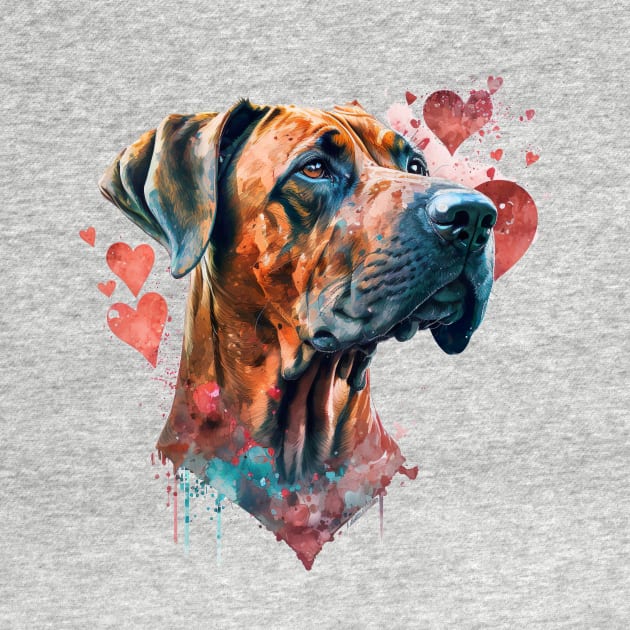 Valentines Ridgeback - Unleashing love, one wag at a time by UmagineArts